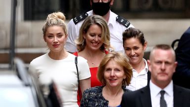 Amber Heard leaves the High Court on 27 July